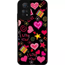 Xiaomi Redmi Note 11 / 11S Case Hülle - Silikon schwarz Valentine 2023 love symbols