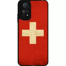 Coque Xiaomi Redmi Note 11 / 11S - Silicone rigide noir Vintage Flag SWISS