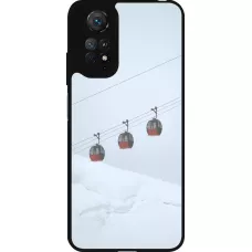 Coque Xiaomi Redmi Note 11 / 11S - Silicone rigide noir Winter 22 ski lift