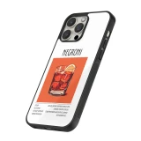 Coque iPhone 12 / 12 Pro - Silicone rigide noir Cocktail recette Negroni