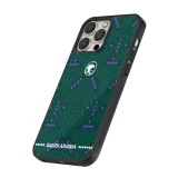 Coque iPhone 12 / 12 Pro - Silicone rigide noir Maillot de football Arabie saoudite 2026 personnalisable