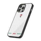 Coque iPhone 12 / 12 Pro - Silicone rigide noir Maillot de football Irak 2026 personnalisable
