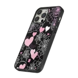 iPhone 12 / 12 Pro Case Hülle - Silikon schwarz Halloween 2024 girly