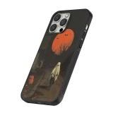iPhone 12 / 12 Pro Case Hülle - Silikon schwarz Halloween 2025 Ghost on a bicycle