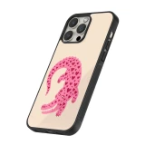 iPhone 12 / 12 Pro Case Hülle - Silikon schwarz Pink crocodile 2026