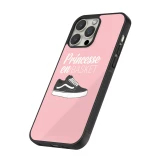 Coque iPhone 12 / 12 Pro - Silicone rigide noir princesse en basket