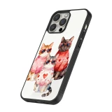 Coque iPhone 12 / 12 Pro - Silicone rigide noir Saint Valentines Day 26 Cat Love