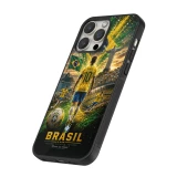 iPhone 12 / 12 Pro Case Hülle - Silikon schwarz Fussball Brasilien splash 2026
