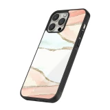 Coque iPhone 12 Pro Max - Silicone rigide noir Shimmering Orange