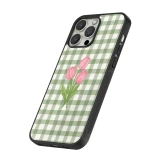 iPhone 12 Pro Max Case Hülle - Silikon schwarz Green vichy tulips Spring 2026