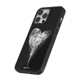 Coque iPhone 12 Pro Max - Silicone rigide noir Valentine 2022 Black Smoke