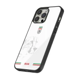 Coque iPhone 13 Pro Max - Silicone rigide noir Maillot de football Iran 2026 personnalisable