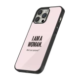 iPhone 13 Pro Max Case Hülle - Silikon schwarz I am a woman