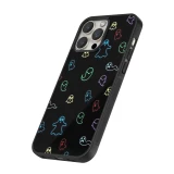 Coque iPhone 13 Pro Max - Silicone rigide noir Halloween 2024 colorful ghosts