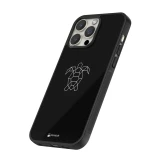 Coque iPhone 13 Pro Max - Silicone rigide noir Turtles lines on black