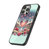 Coque iPhone 13 Pro Max - Silicone rigide noir Valentine 2025 Chic