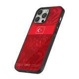 Coque iPhone 13 Pro - Silicone rigide noir Maillot de football Turquie 2026 personnalisable