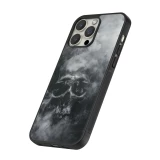 iPhone 13 Pro Case Hülle - Silikon schwarz Halloween 2024 smoky skull