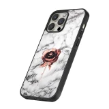 iPhone 13 Pro Case Hülle - Silikon schwarz Marble Rose Gold