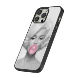 iPhone 13 Pro Case Hülle - Silikon schwarz Marilyn Bubble
