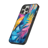 iPhone 13 Pro Case Hülle - Silikon schwarz Palms Blue