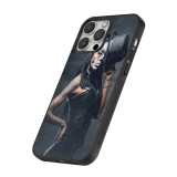 iPhone 14 Pro Max Case Hülle - Silikon schwarz Halloween 22 Tattooed Girl