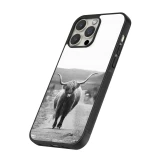 iPhone 14 Pro Max Case Hülle - Silikon schwarz Highland cattle