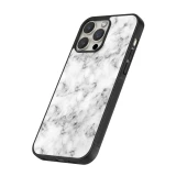 iPhone 14 Pro Max Case Hülle - Silikon schwarz Marble 01