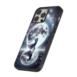 Coque iPhone 14 Pro Max - Silicone rigide noir Valentine 2024 Love under the moon