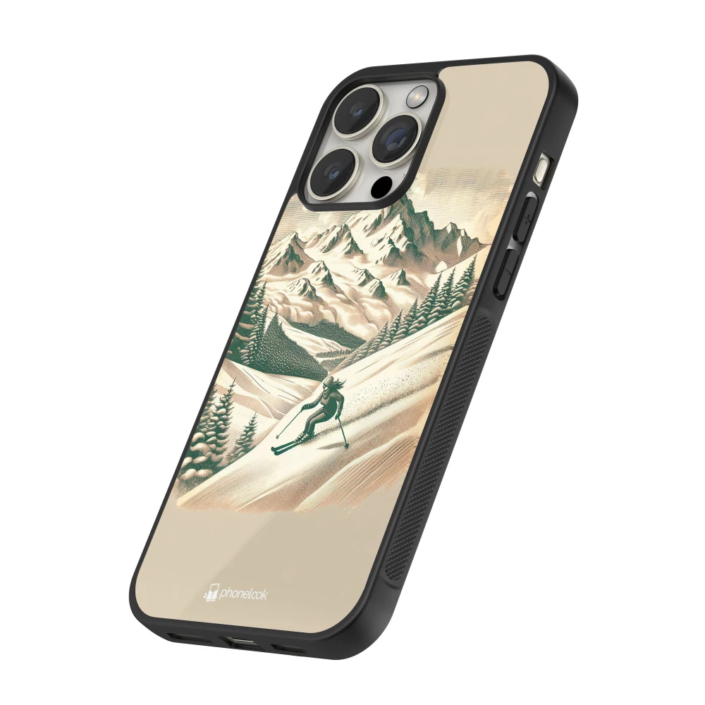 iPhone 14 Pro Max Case Hülle - Silikon schwarz Vintage Skiberg
