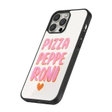 Coque iPhone 14 Pro - Silicone rigide noir Pizza pepperoni 2026