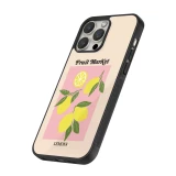 Coque iPhone 15 Pro Max - Silicone rigide noir Fruit market lemons 2026