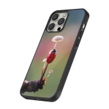 iPhone 15 Pro Max Case Hülle - Silikon schwarz Ladybird on a mushroom Spring 2026