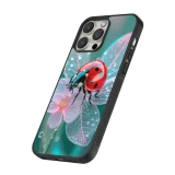 iPhone 15 Pro Case Hülle - Silikon schwarz Ladybird in bloom Spring 2026