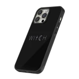 Coque iPhone 16 Pro - Silicone rigide noir Halloween 22 witch word