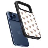 iPhone 17 Pro Max Case Hülle - Silikon schwarz Autumn 2024 brown hearts
