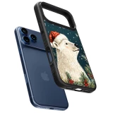 Coque iPhone 18 Pro Max / 17 Pro Max - Silicone rigide noir Christmas 25 Bear
