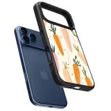 iPhone 17 Pro Max Case Hülle - Silikon schwarz Easter 2026 Illustration carrots