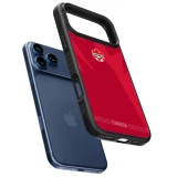 Coque iPhone 17 Pro Max - Silicone rigide noir Maillot de football Canada 2026 personnalisable