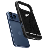 Coque iPhone 17 Pro Max - Silicone rigide noir Maillot de football Nouvelle-Zélande 2026 personnalisable
