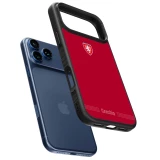 Coque iPhone 17 Pro Max - Silicone rigide noir Maillot de football Répuplique Tchèque 2026 personnalisable