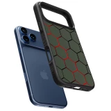 iPhone 17 Pro Max Case Hülle - Silikon schwarz Geometric Line red