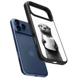 Coque iPhone 18 Pro Max / 17 Pro Max - Silicone rigide noir Loutre papier de toilette