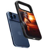 iPhone 17 Pro Max Case Hülle - Silikon schwarz Majestätischer Sonnenuntergang Pferd