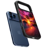 Coque iPhone 17 Pro Max - Silicone rigide noir Maldives Dusk Bliss