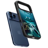 Coque iPhone 17 Pro Max - Silicone rigide noir Manta Lagon Nettoyage