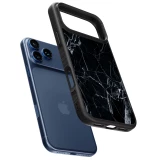 Coque iPhone 17 Pro Max - Silicone rigide noir Marble Black 01