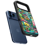 Coque iPhone 17 Pro Max - Silicone rigide noir Medellin Comuna 13 Art