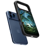 Coque iPhone 17 Pro Max - Silicone rigide noir Paradis des animaux exotiques