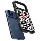 Coque iPhone 17 Pro Max - Silicone rigide noir Poya Suisse 3